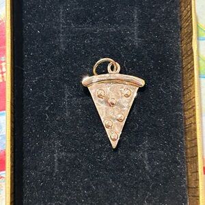 Gold Pizza Slice Pendant